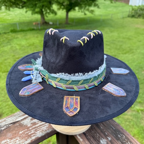 Fairy Inspired Halo Hat with Hand Made Stained Glass Windows - Picture 6 of 7